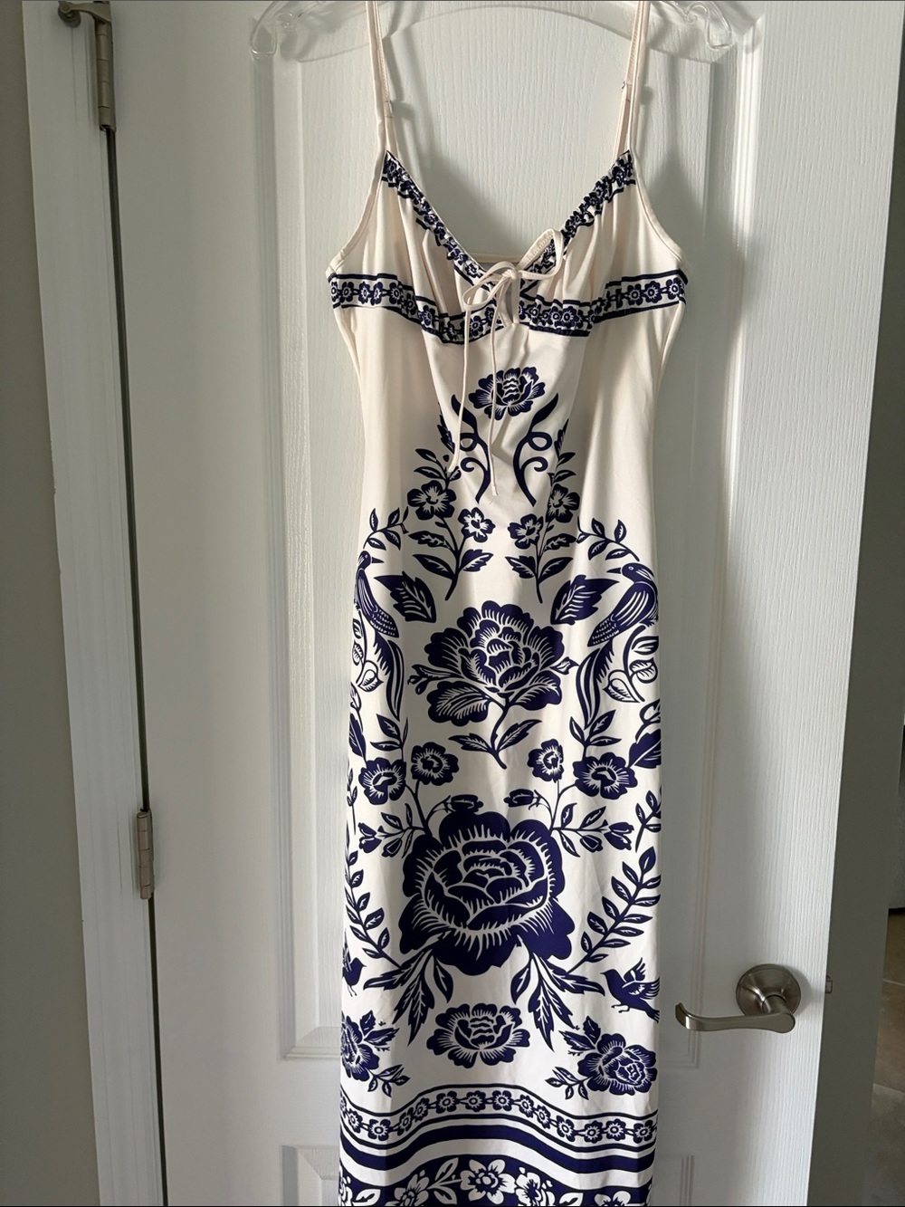 Elegant Navy Floral Slip Dress - Women